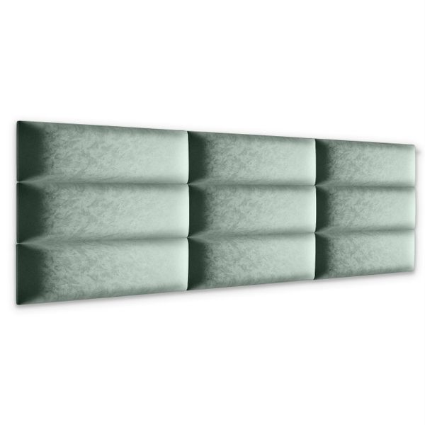 PANELE TAPICEROWANE ŚCIENNE MIĘTOWE WEZGŁOWIE 3D 60cm x 20cm zdjęcie 2