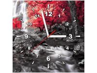 30X30CM ZEGAR JESIENNY WODOSPAD OBRAZ DREWNO