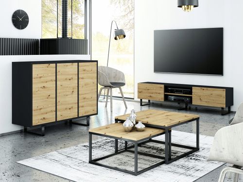 KOMODA INDUSTRIALNA LOFT 120 3D ARTISAN / POŁYSK na Arena.pl