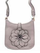 Maxfly - torebka listonoszka skóra ekologiczna kwiat 3D fioletowy H503