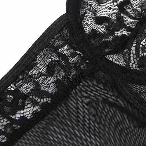 subblime body z koronką i podwiązkami czarny s/m - elegancki model na Arena.pl