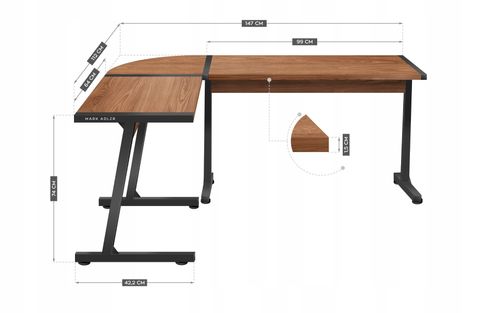 Biurko Narożne Komputerowe Mark Adler na Arena.pl