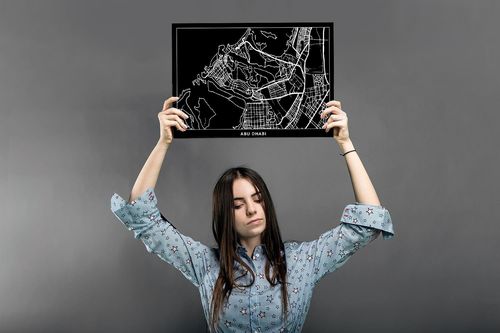 Deco Panel, Plan miasta Abu Dhabi 120x80 na Arena.pl