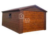 Garaż Blaszany 3,5x5 Brama drewnopodobny okno blachodachówka TKD135