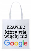 Dla Krawca Krawcowej Torba Eco Biała Shopper Z Nadrukiem Ze Zdjęciem