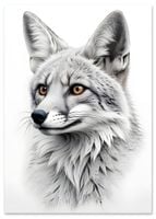 Plakat cyfrowy do wydruku portret lis