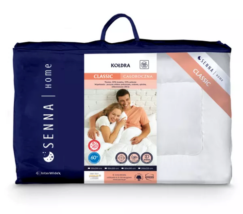 Kołdra całoroczna 135x200cm CLASSIC Biała | Senna Home na Arena.pl