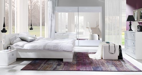 Komoda 3SZ LUX STRIPES - biała na Arena.pl