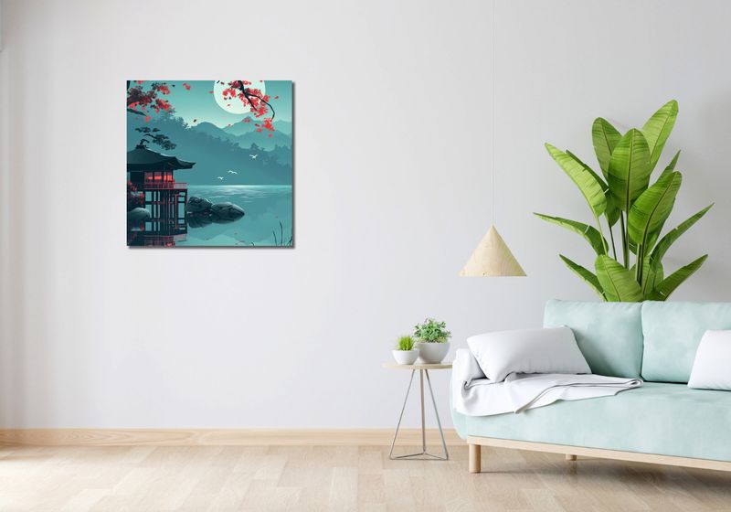 Obraz 70x70cm Japoński Pawilon zdjęcie 2