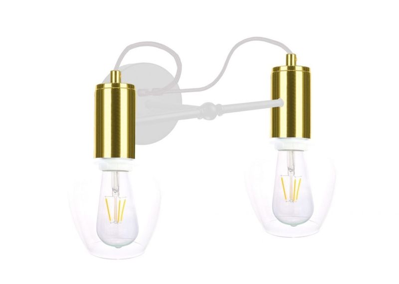 Kinkiet 2xE27 MAYA WHITE/GOLD zdjęcie 1