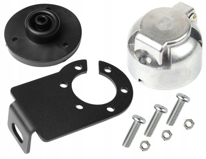 GNIAZDO PRZYCZEPY ALU +USZCZELKA +MOCOWANIE +ŚRUBY zdjęcie 2