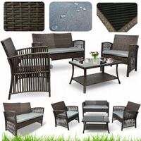 ZESTAW MEBLI OGRODOWYCH NM-02 MTG MEBLE OGRODOWE TECHNORATTAN BRĄZ