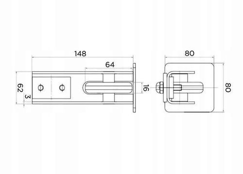 WÓZEK wózki do BRAMY PRZESUWNEJ 80x80 komplet ZESTAW wózków bramowych na Arena.pl
