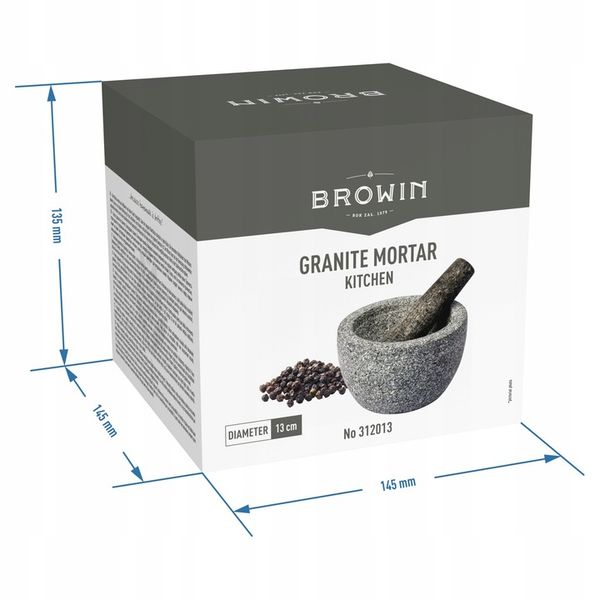 solidny moździerz kuchenny z tłuczkiem Granitowy trwała jakość prezent zdjęcie 2