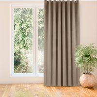 Zasłona VILA velvetowa na taśmie wave 265x175 beżowa  Homede