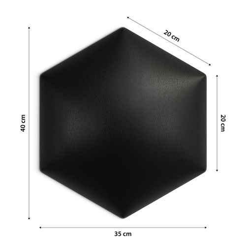 Panel Tapicerowany Eko Skóra Hexagon Grafitowy 35cm x 40cm na Arena.pl
