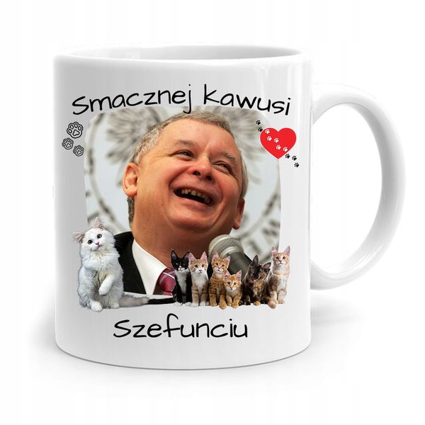 Kubek Śmieszny Prezesa Pis Jarosław Kaczyński Z Nadrukiem Ze Zdjęciem zdjęcie 1