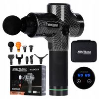 PISTOLET DO MASAŻU MASAŻER DO PLECÓW CIAŁA MASSAGE GUN 9 KOŃCÓWEK ZESTAW