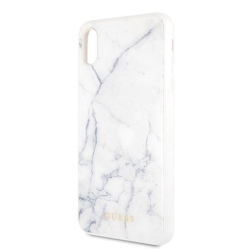 Etui Guess Marble do iPhone Xs Max (biały) na Arena.pl