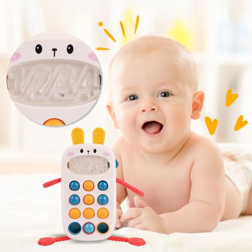 Telefon Króliczek Sensoryczny Smartfon Edukacyjny z Dźwiękiem na Arena.pl