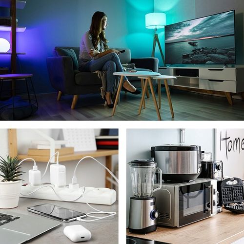 Qoltec Przedłużacz Listwa zasilająca 6 gniazd 1.8m Biało-szara na Arena.pl