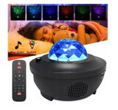 PROJEKTOR GWIAZD RZUTNIK NIEBA LED Z GŁOŚNIKIEM BLUETOOTH + PILOT