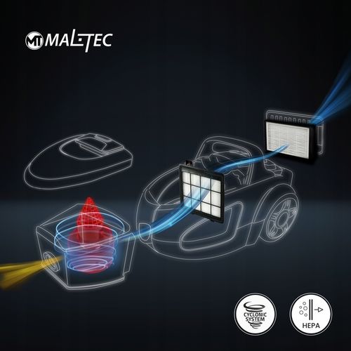 ODKURZACZ BEZWORKOWY CYKLONOWY DOMOWY HEPA TURBOSZCZOTKA LEKKI MOCNY na Arena.pl