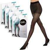 Klasyczne Lekkie Rajstopy Gładkie Gatta Laura 20 den 4-PAK Czarne