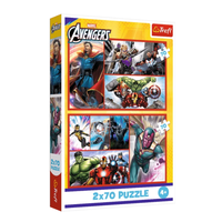 TREFL 34439 Puzzle 2x70 Zostań bohaterem / Disney Marvel The Avengers
