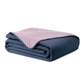 Narzuta dwustronna pikowana SOFTA 260x280 granatowa+fioletowa AmeliaHome