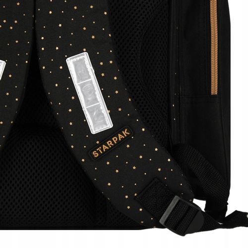 TORNISTER SZKOLNY PLECAK DLA DZIEWCZYNKI KOTEK CZARNY ZŁOTY WOREK PIÓRNIK na Arena.pl