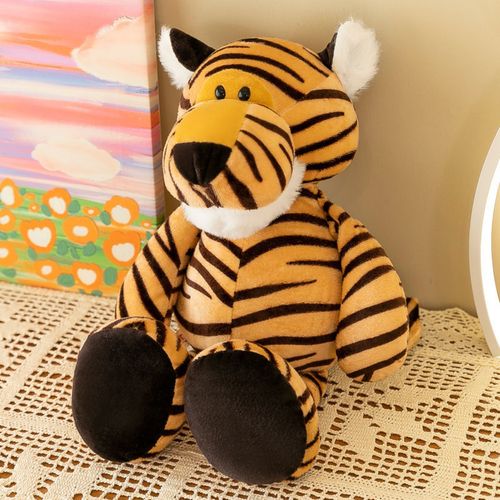 Pluszowa Maskotka Przytulanka Tygrys Pomarańczowy W Paski 23cm na Arena.pl