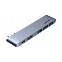 WIELOFUNKCYJNY HUB PORT DO MACBOOK PRO / AIR 2X USB-C NA USB-C HDMI 3X USB
