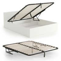 Stelaż do Łóżka 160x200 cm Podnoszony Metalowy Wkład pod Materac 28 listew