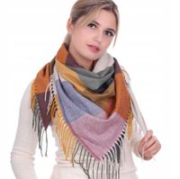 SZALIK DAMSKI CHUSTA DUŻY Bawełna KRATA ANGIELSKA