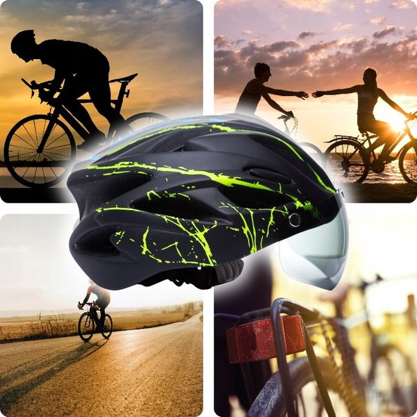 KASK ROWEROWY Z OKULARAMI LEKKI REGULOWANY ERCOLE zdjęcie 13