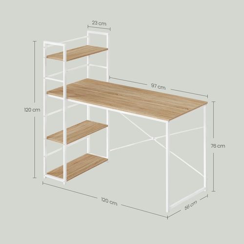 Biurko Komputerowe MAX 4.0 - sonoma / nogi białe na Arena.pl