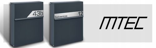 SKRZYNKA POCZTOWA NA LISTY POCZTĘ ANTRACYT +LAMINAT NAPIS ADRES ULICA NUMER na Arena.pl
