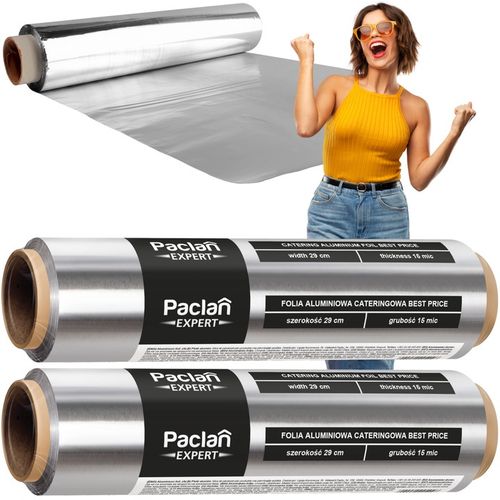 FOLIA ALUMINIOWA PACLAN - 60 m - GASTRONOMICZNA Mocna Gruba 2 sztuki na Arena.pl