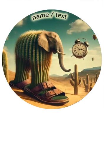 Wydruk cukrowy na tort A4  Lirili Larila + napis gratis na Arena.pl