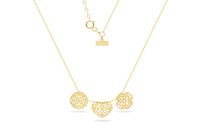 ZŁOTY NASZYJNIK POTRÓJNY AŻUROWY GRAWER 333 50 cm