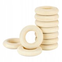 Drewniane KÓŁKA do makramy ringi 12mm / 24mm 10szt.