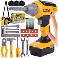 WIERTARKA WKRĘTARKA DLA DZIECI na baterie NARZĘDZIA TORBA zestaw NARZĘDZI