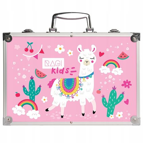 Zestaw Artystyczny, walizka z lamą, 145 elementów RAGI - RÓŻOWY na Arena.pl