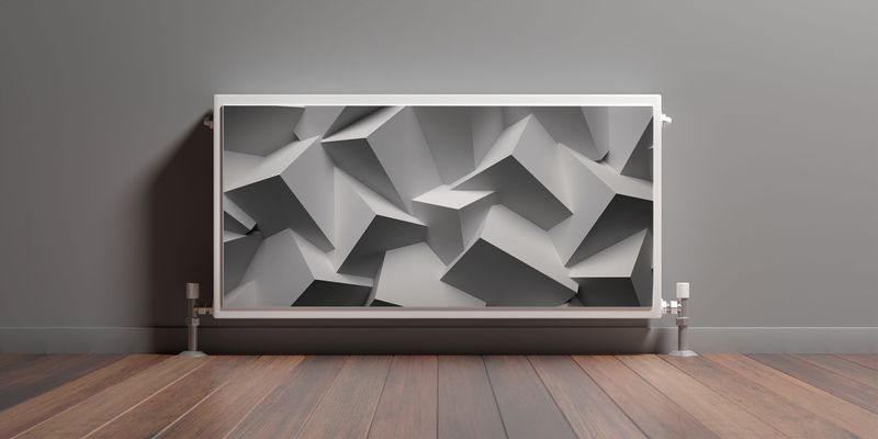 Mata MAGNETYCZNA Na Grzejnik Abstrakcyjna Ściana Efekt 3D 110cm x 60cm zdjęcie 3