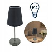Czarna lampka nocna glamour na stolik E14 FATIMA 04830 IDEUS