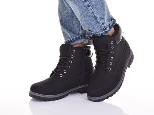 OCIEPLANE DAMSKIE BOTKI ZIMOWE KLASYCZNE TRAPERY BUTY Z FUTERKIEM na Arena.pl