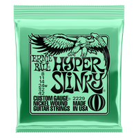 Struny do gitary elektrycznej Ernie Ball 2229 Hyper Slinky Nickel 8-42