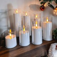 7x ŚWIECA LED DEKORACYJNA EFEKT PŁOMIENIA ŚWIECZKA BIG SIZE 10-25CM