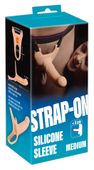 Miękki Silikonowy Strap-On Męski - Silicone Sleeve Medium + 5 Cm